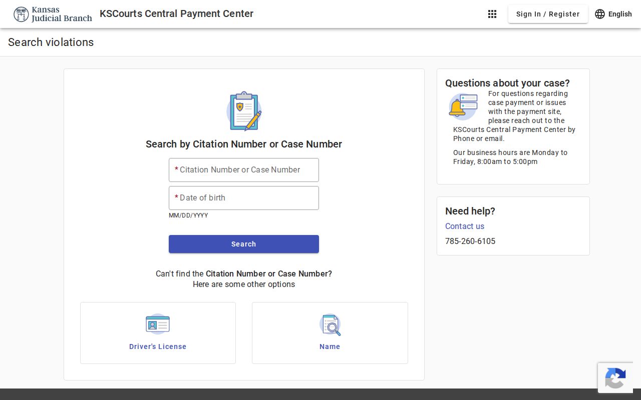 Edwards County criminal docket payment search fields