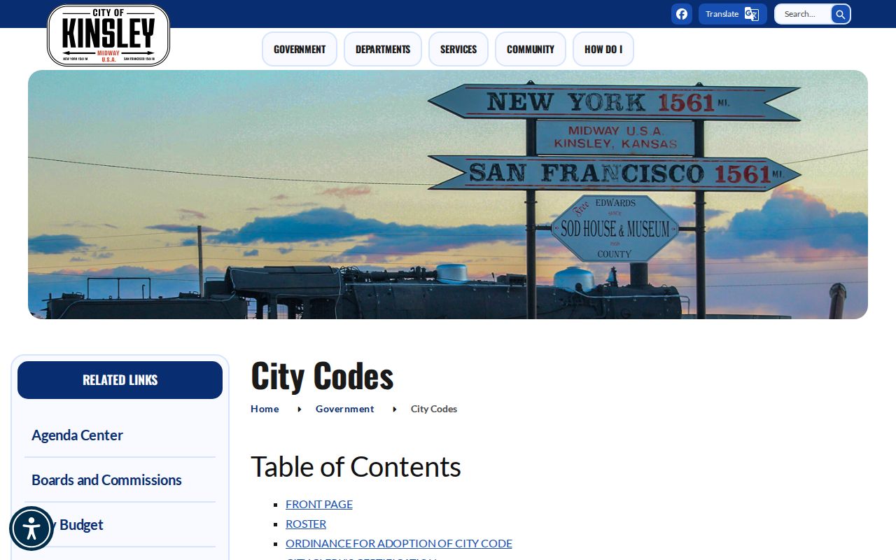 Kinsley court docket city code index