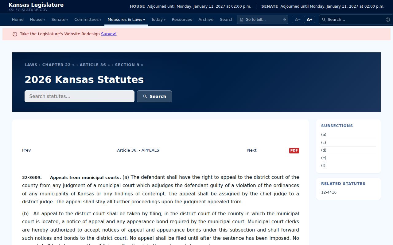 Edwards County traffic ticket municipal appeal law
